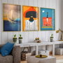 Wallity Huhu385 Cuadro Decorativo de Vidrio Templado Multicolor 30 x 40 cm (3 piezas)